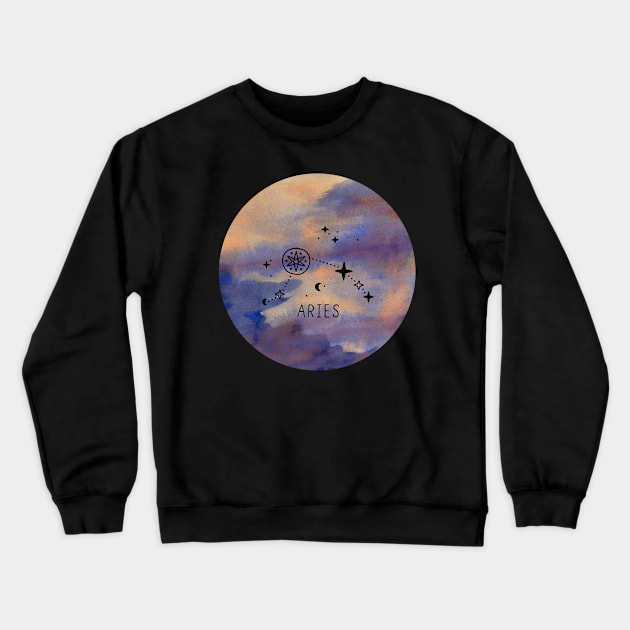 Aries Zodiac Crewneck Sweatshirt by Nanouche